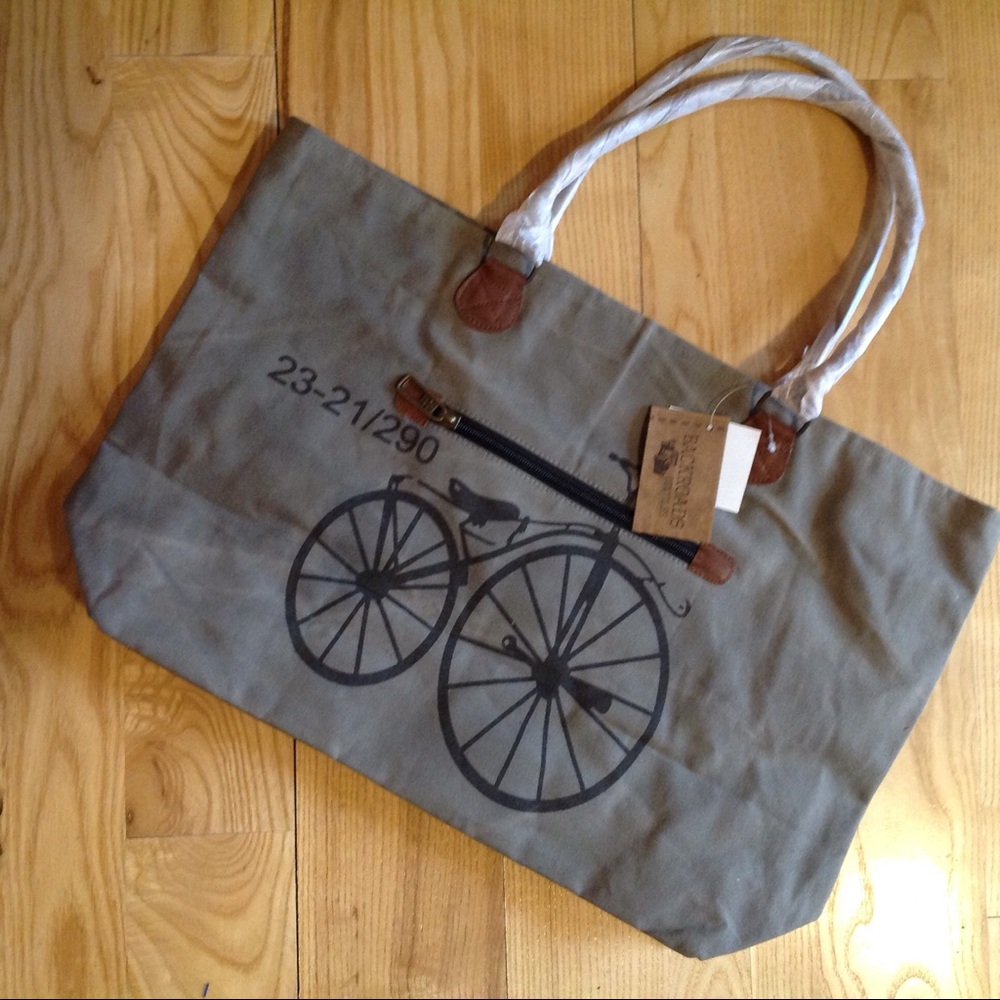 Canvas Tote Shopper Bag XL Market Leather Handles